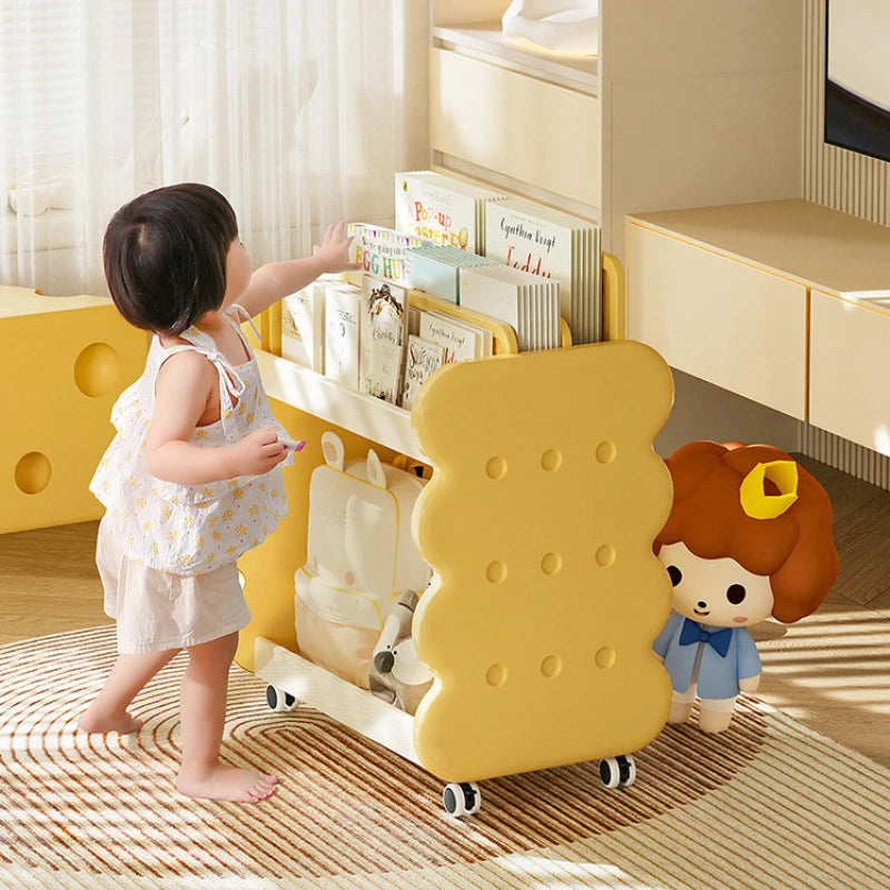 Adjustable Kids Bookshelf - 200LBS Capacity Floor-Standing Organizer for Toys/Books