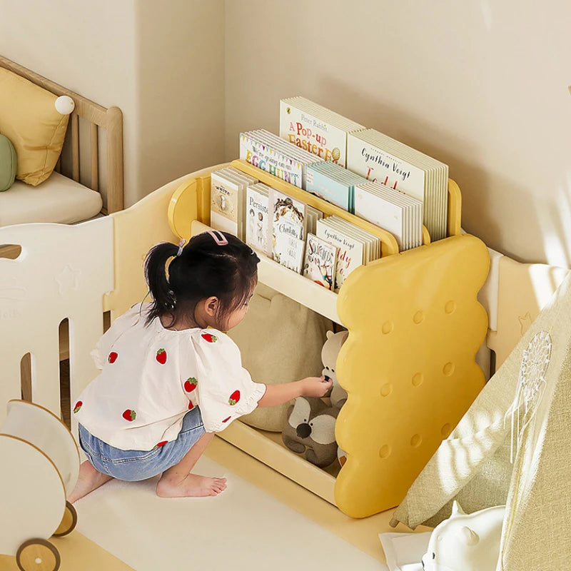 Adjustable Kids Bookshelf - 200LBS Capacity Floor-Standing Organizer for Toys/Books