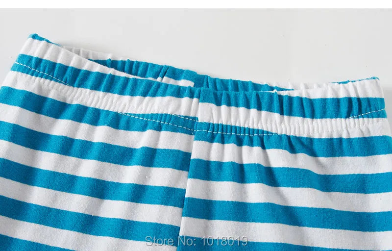100% Knitted Cotton t-shirt Pants 2pc Girl Suits