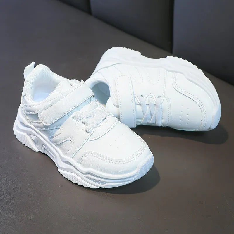 Autumn Kids White Sneakers Leisure Platform Light Soft Fashion Boys