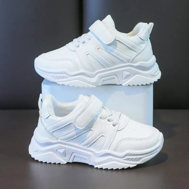 Autumn Kids White Sneakers Leisure Platform Light Soft Fashion Boys