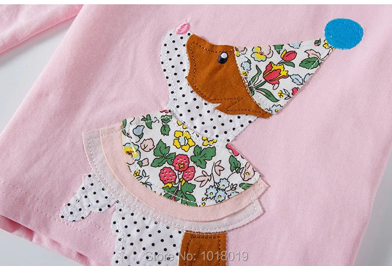 100% Knitted Cotton t-shirt Pants 2pc Girl Suits
