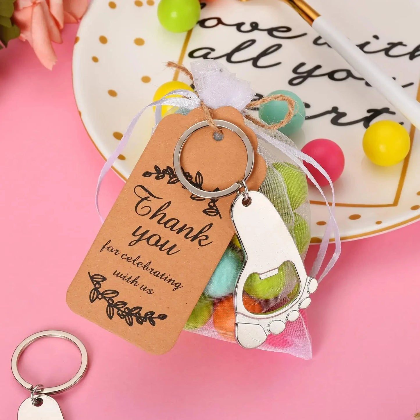 Keychain Bottle Opener Baby Shower Favors
