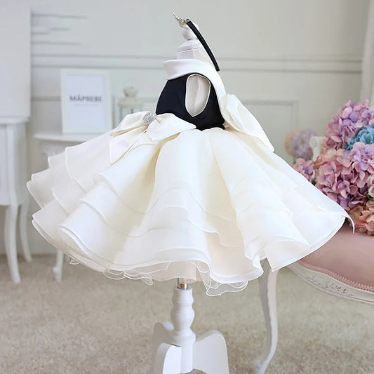 IYEAL 2025 Children Girls Dresses for Eid Kids Elegant Wedding Princess Party Dresses for Girls Birthday Baptism Formal Clothing